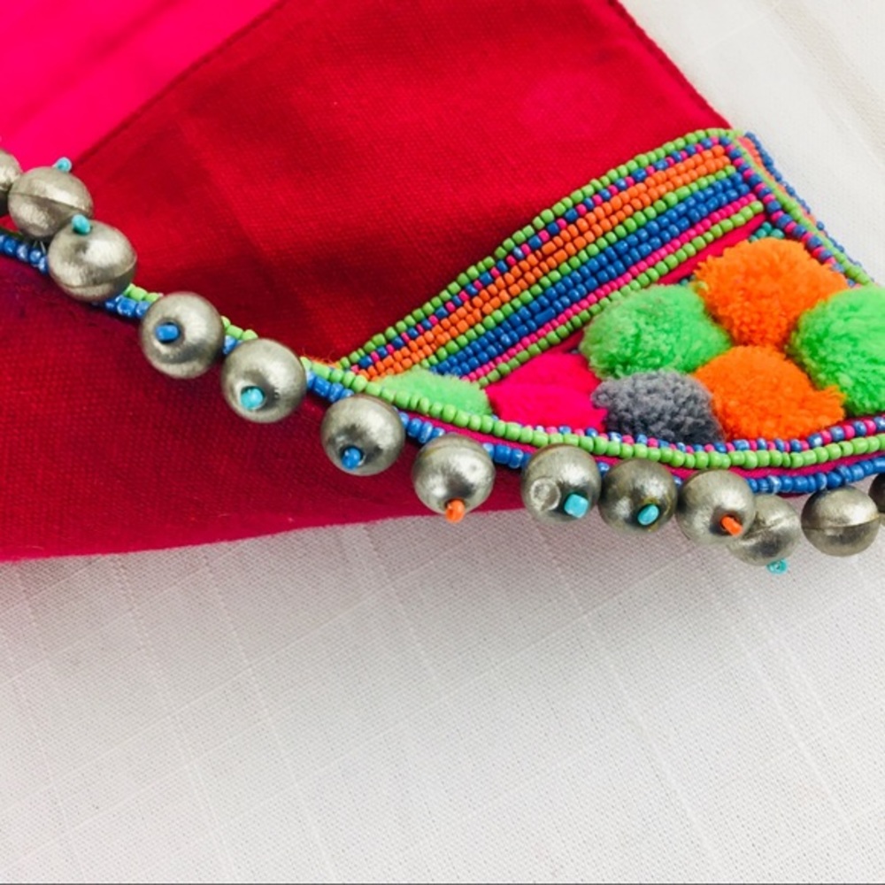 Christophe Sauvat Belt Bag Purse Rainbow Beaded - Picture 5 of 8
